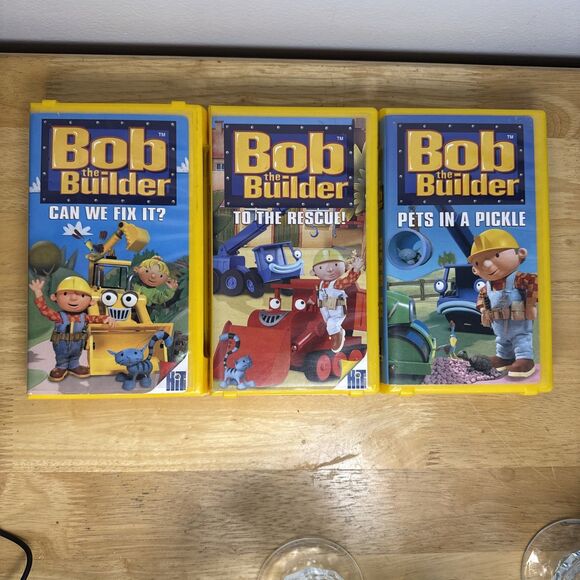 HIT Other - Bob the Builder VHS Tapes Lot Of 3 To The Rescue Pets In A Pickle, Can We Fix It